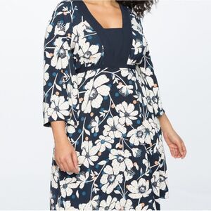 Eloquii Flowered Fit & Flare Dress